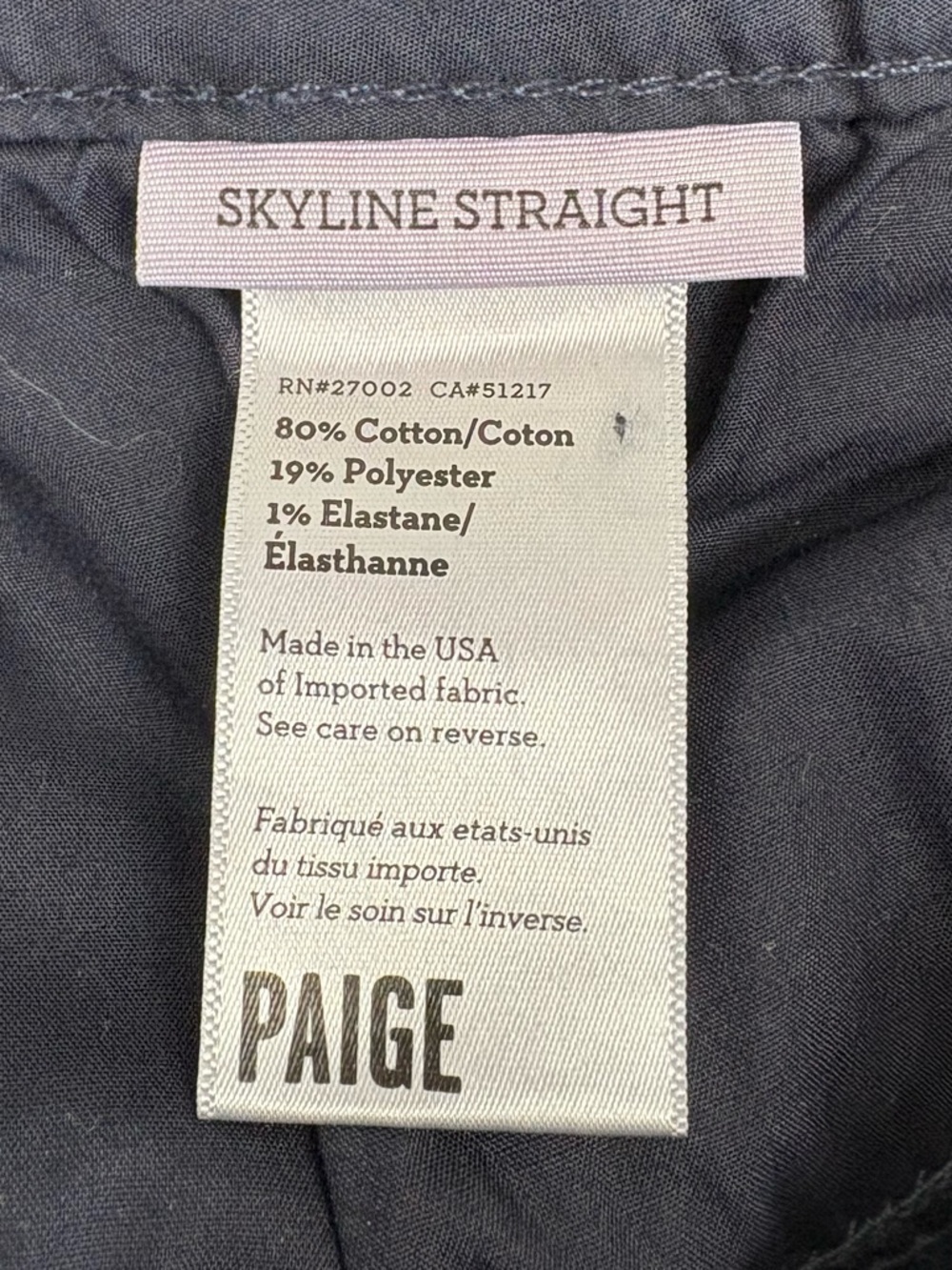 PAIGE Dark Wash Skyline Straight Jeans size 32 - Palmer - Like New - 80% cotton - Picture 3 of 8